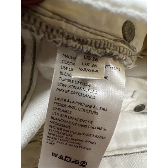 Free P We The Free People Women Romeo Roll Cuff Button Fly Shorts Size 26 White - Picture 13 of 15